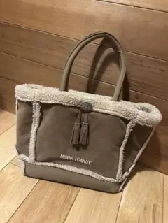 MINNETONKA トートバッグ ブラウン　ムートン