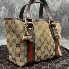 ✨美品✨GUCCI シェリーライン GG トートバッグ ブラウン キャンバス