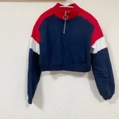 一点限り✨DIVIDED 【XS】ハーフジップ クロップドトレーナー