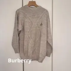 ヴィンテージ　BURBERRY ゴルフ リブ編みセーター 日本製　コットンニット ヴィンテージ BURBERRY ゴルフ リブ編みセーター 日本製