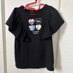 Jenni Love フリル袖 ブラックTシャツ130cm