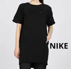 NIKE ナイキ テックフリースドレス メッシュワンピース 半袖 ブラック