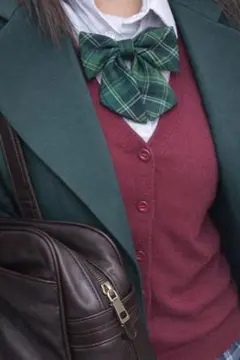 カーディガン 制服 赤 ワインレッド