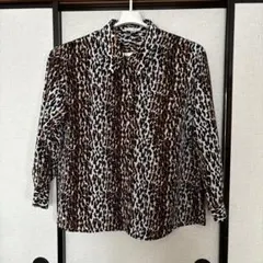 値下げ！MOUSSY レオパード柄 長袖シャツ Fのサムネイル