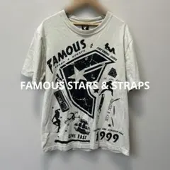 FAMOUS STARS & STRAPS Tシャツ ベージュ　M