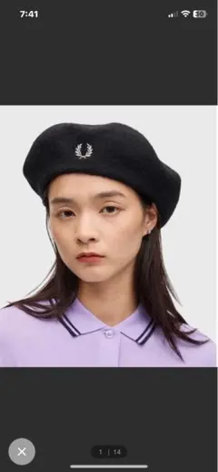 FRED PERRY ベレー帽　ダークキャラメル　正規品　新品　タグ付き FRED PERRY フレッドペリー ウール ベレー帽 ダークキャメル