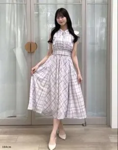 An MILLE チェックレディop ピンク