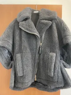 MaxMara グレー　ケープコート　SM