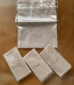新品　Cinal サテン 巾着袋 4点セット