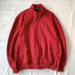 【ジャンルイフラデ】トレーナー 刺繍デザイン 綿混 フルジップ ハイネック M