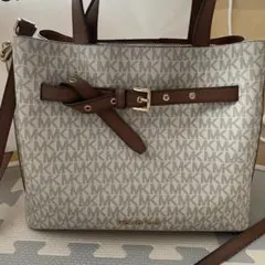 マイケルコース バッグ　白　ベージュ