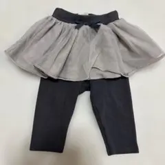 美品　プティマイン　チュール付き長ズボン　スパッツ　70 女の子　ベビーパンツ
