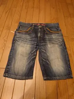 EDWIN　ダークブルー デニムショートパンツ　④　EXV-1754