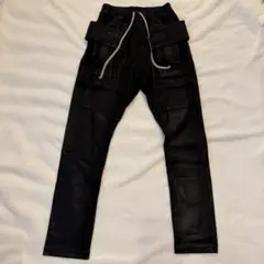 Rick Owens リックオウエンス レザー カーゴパンツ XS ブラックのサムネイル