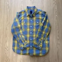 GapKids チェック柄 長袖シャツ M