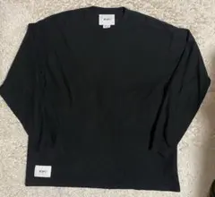 WTAPS ダブルタップス ワッフルロンＴ　ロンt ブラック　タグ　長袖　刺繍