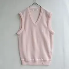 デッドストック　マンシングウェアー　メンズ　ニット　ベスト　ピンク　S ロゴ