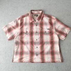 半袖チェックシャツ 短丈