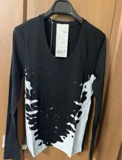 hym 定価約15000円　長袖カットソー サイズ44 スプラッタープリント