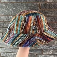 【レア商品】STUSSY ミックスヤーンバケットハット　マルチカラー