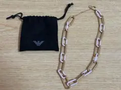 EMPORIO ARMANI チェーンネックレス ピンクゴールド