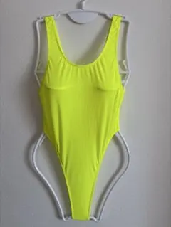 蛍光イエロー ワンピース水着