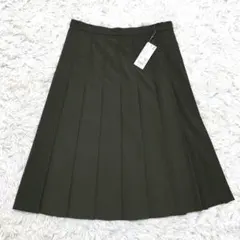 【新品未使用】ユニクロ ワイドプリーツミディスカート オリーブ Lのサムネイル