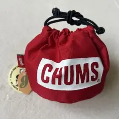 CHUMS チャムス ミニ巾着バッグ ドローストリングツールケース 赤レッド