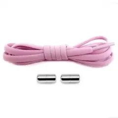 結ばない 靴ひも シルバーカプセル 靴紐　ピンク