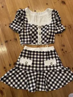 専用　チェック柄セットアップキャバドレス