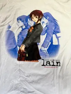 Lain アニメTシャツ ホワイト GEGHSRULE