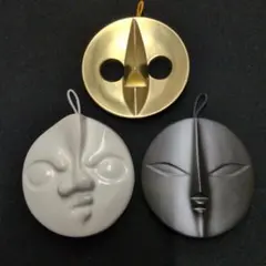 岡本太郎太陽の塔の顔壁掛 岡本太郎 太陽の顔 壁掛けレリーフ 3点セット 1970年 大阪万博 太陽の