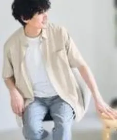 GLOBAL WORK 白 L 半袖シャツ USED