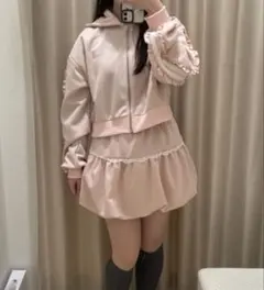 定価3850 試着のみ　ナイスクラップ　セットアップ　レースバルーンミニスカート