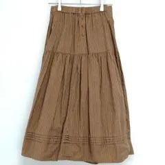 【新品タグ付き】45R ワークスカート ロングスカート サイズ5 XL ブラウン 新品タグ付き】45R ワークスカート ロングスカート サイズ5 XL