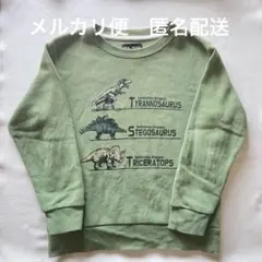 恐竜プリント トレーナー カーキ グリーン130