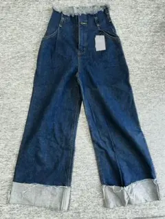 GRL 新品　未使用　デニム ワイドパンツ Sサイズ　レディース　ハイウエスト