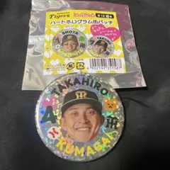 阪神タイガース☆熊谷敬宥☆シークレット☆ハートホログラム缶バッチ☆