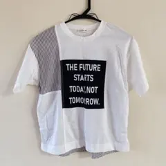 branshes ストライプ切り替えプリントTシャツ 140 未使用