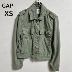 GAP ショート丈　ミリタリージャケット　カーキ　XS   a0402
