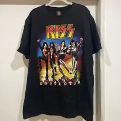 ROCK Yeah × kiss プリント ロック 半袖 Tシャツ