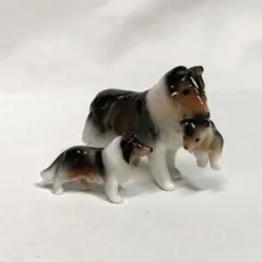 陶器　ボーンチャイナ　犬　コリー