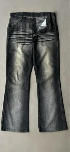 archive y2k 70s 00s black denim フレアデニム