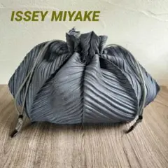 美品 希少✨ISSEY MIYAKE メインライン 立体プリーツ 巾着バッグ 