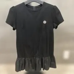 【美品】BORDERS at BALCONYペプラムTシャツブラック38のサムネイル