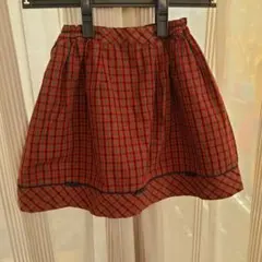 famiar フレアスカート 120サイズ 赤緑チェック