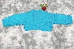 VIS ビス（F）長袖 ループフリンジハート釦カーディガン 短丈 Vネック 秋冬