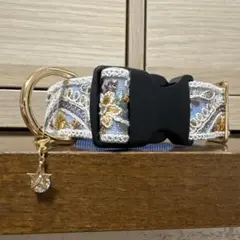 週末セール♡インド刺繍リボン　首輪　小型犬　中型犬