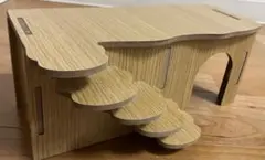 ハムスター巣箱 木製 隠れ家 小さベット2部屋設計 眠る場所や休憩に使えるのサムネイル