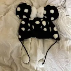 ミッキー型水玉模様帽子